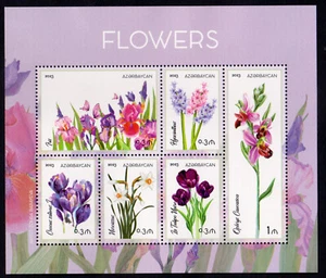 AZERBAIJAN - 2023 FLOWERS - MIN. SHEET MINT NH - Picture 1 of 4