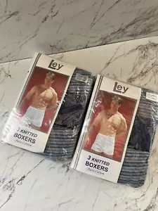 New 2 Packs Of 3 Pairs Of Blue Men’s Boxer Shorts Size XL - Picture 1 of 4