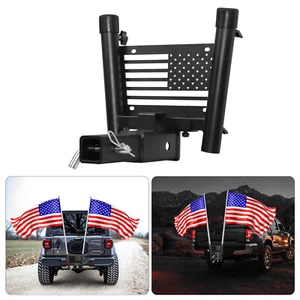 Hitch Mount Flag Pole Holder for Standard 2 Inch Receivers, For Truck SUV RV US - Picture 1 of 12