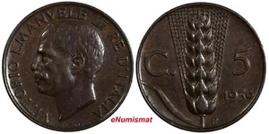 Italia Vittorio Emanuele III Bronzo 1936 R 5 Centesimi ch.XF SCARSO KM# 59 (25) - Foto 1 di 3