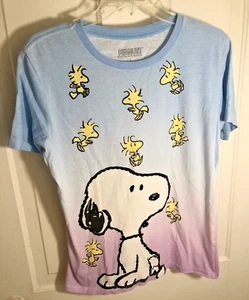 Peanuts By Schultz Snoopy & Woodstock T-Shirt Youth Size Large - Picture 1 of 5