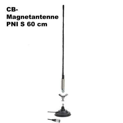 PNI S60 MAG CB-MAG Antenne Funkantennen 60 cm lang mit DV Magnetfuß und Kabel