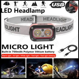 LED Stirnlampe Super Hell Wiederaufladbar Bewegungssensor Kopflampe Scheinwerfer - Bild 1 von 20