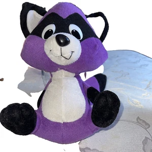 2013 Asa Direct Plush Animal Purple Black White Kids Toy Collectibles 10"Sitting - Picture 1 of 4