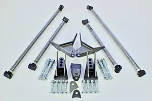 Universal Rear Triangulated 4 Bar Kit, 4 Link Kit Plain Steel Engineer Certified - Foto 1 di 3