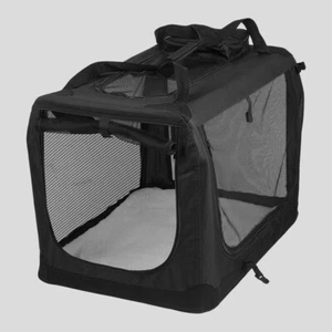 AVC Fabric Pet Carrier Black Folding Dog Cat Transport Bag Medium Inc Warranty - Picture 1 of 3