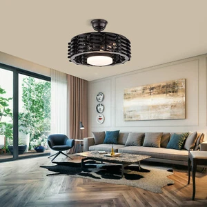 22" Modern Invisible Ceiling Fan Light Bladeless Fan Chandelier LED Fandelier 1* - Picture 1 of 22