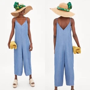 Zara TRF Pullover blau ovesized Schulterriemen Größe S Neu mit Etikett - Bild 1 von 8