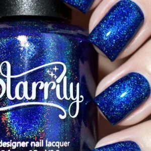 Starrily Blue Rose - Deep Blue Holo Holographic Nail Polish - Picture 1 of 6