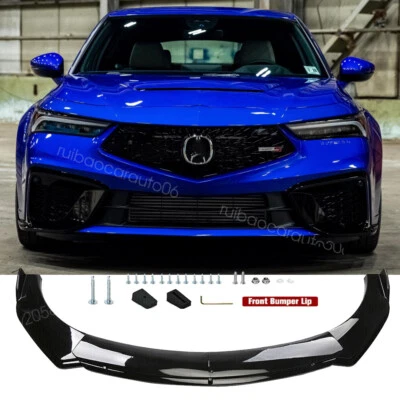 Front Bumper Lip Spoiler Splitter Diffuser Gloss Black For Acura Integra Type S - Изображение 1 из 4