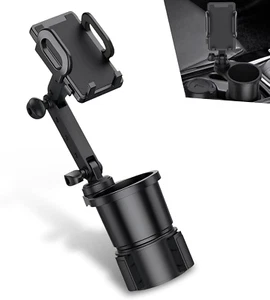 1 PC Car Cup Holder, 2 in 1 Car Phone Holder Mount, In-Car Anti-Vibration Stands - Photo 1 sur 12