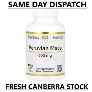 California Gold Nutrition PERUVIAN MACA 500mg 240 veggie capsules - Free Postage - Picture 1 of 4
