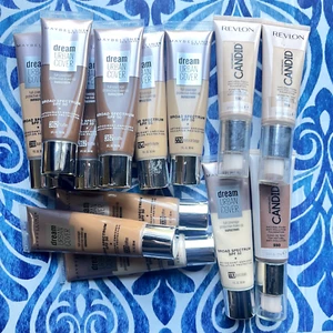 MAYBELLINE/REVLON Lot of 13 Assorted Liquid Foundations - Picture 1 of 9