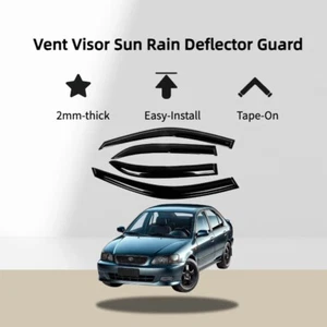 Window Visor Sun Rain Guard Deflector Fits Toyota Corolla 1993-1997 - Picture 1 of 6