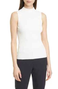 NWT Boss Hugo Boss Viscose blend Sleeveless Mock neck Rib-Knit Top Sz L $168 - Picture 1 of 13