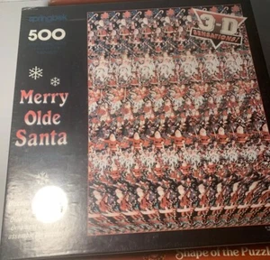 New Merry Olde Santa Christmas /Shaped Ornament Springbok Puzzles 500 pcs, - Picture 1 of 11