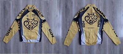 Team Peto Zams Cycling Shirt SMS Santini Cycle Camiseta Yellow Long Sleeve Size - Image 1 of 4
