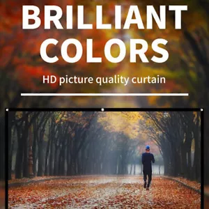 60-150'' Anti-light Curtains Projector Screen Projection 3D Home Cinema Theater - Picture 1 of 12