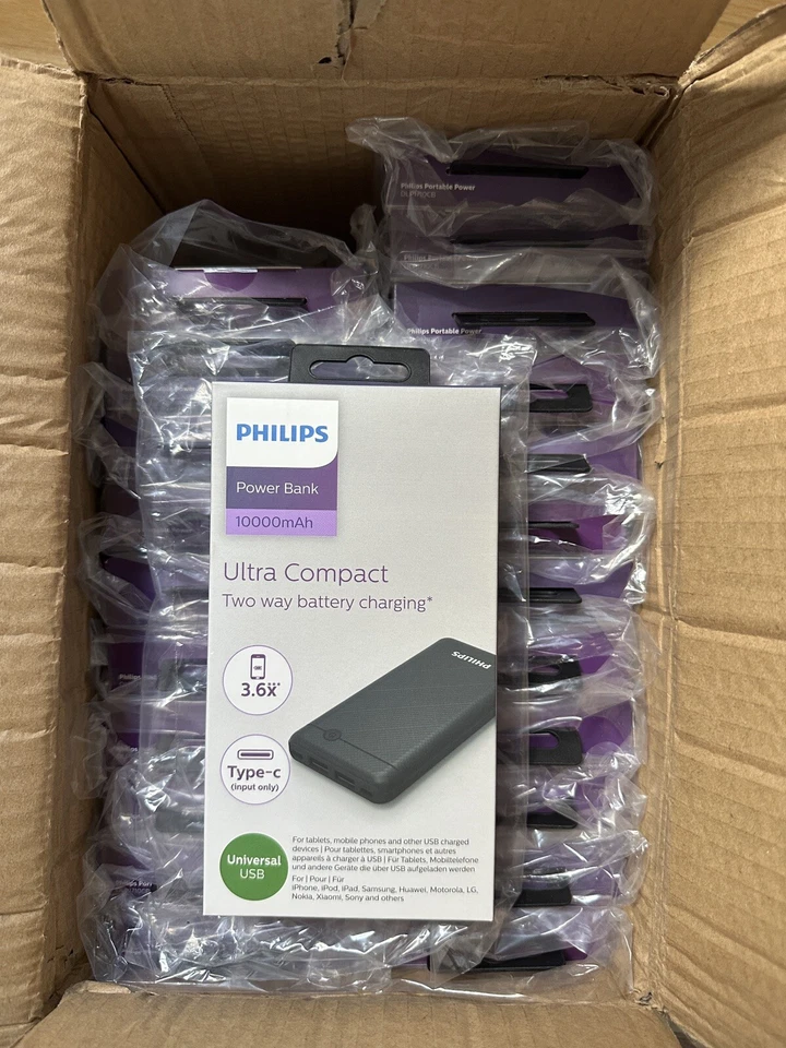Box 25 Stück Philips Powerbank 10000mAh - Bild 1 von 2