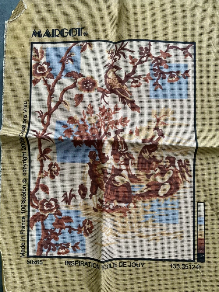 @@***SUPERBE CANEVAS NEUF DE MARGOT 65X50 AVEC REF- INSPIRATION TOILE DE JOUY@@ - Photo 1/1