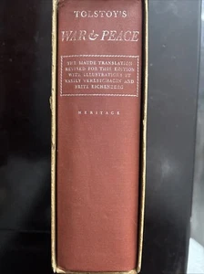 War and Peace by Tolstoy Heritage Press 1938 Maude Translation HC W/ Slipcase - Picture 1 of 1