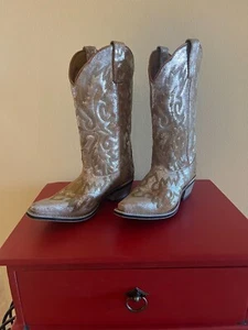 Laredo Damen Snip Toe Western Cowboystiefel, abgenutzt glänzend gold, #52126, 6 - Bild 1 von 7