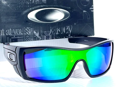 NEW Oakley BATWOLF Matte Blackout POLARIZED Galaxy Jade lens Sunglass 9101 - Image 1 of 4