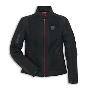New Spidi Ducati Flow 2 Fabric Jacket Women's XL Black/Red #981027966