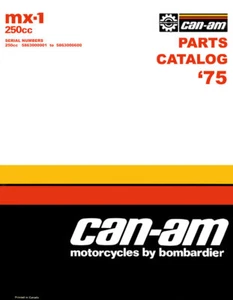 1975 Can-Am 250 MX-1 Parts Guide AHRMA VMX CanAm Vintage Motocross MX - Bild 1 von 6