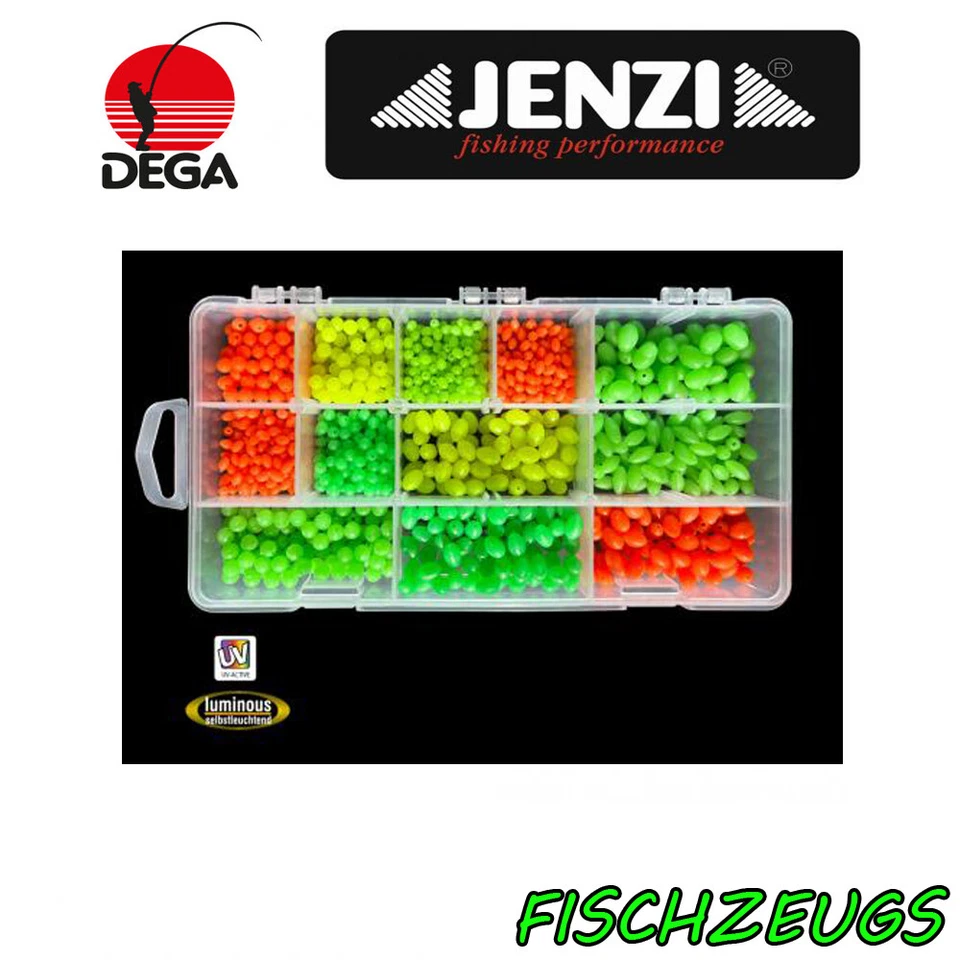 Jenzi Dega Softperlen Sortiment Gummi Perle Soft Beads Lumi Stopper XL, XXL