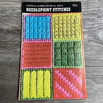 VTG Coats and Clarks Needlepoint Stitches Book No. 226-A - Image 1 of 4