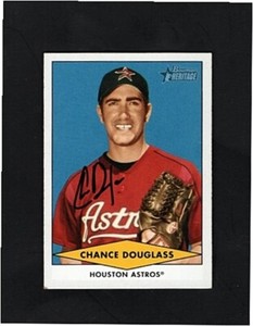 2007 BOWMAN HERITAGE CHANCE DOUGLAS- HOUSTON ASTROS AUTOGRAPHED  CARD-NM