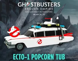 Rare OOS Cinemark Ghostbusters Frozen Empire ECTO-1 Car Popcorn Container Bucket - Picture 1 of 1