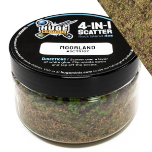 Huge Miniatures 4-in-1 Scatter, Moorland Scenic for Basing and Diorama – 4oz Jar - Picture 1 of 4