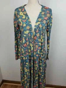 LuLaRoe Sarah Cardigan Sweater, Size Small (NWT Aztec Blue Yellow Orange) - Picture 1 of 6