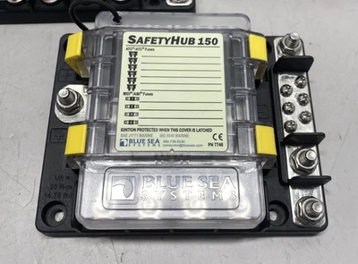 Bloque de fusibles marino protegido contra encendido Blue Sea Systems 7748 SafetyHub 150 nuevo Foto 1 de 2