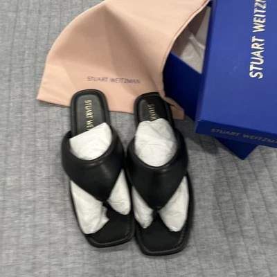 Stuart Weitzman Maui Black Cushion Sandal  Size 11. Worn Once - Image 1 of 4