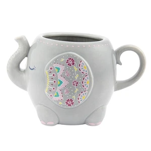 Mandala Éléphant - Gris Thé Ou Café Tasse - Marque Neuf et Emballé - Imagen 1 de 2