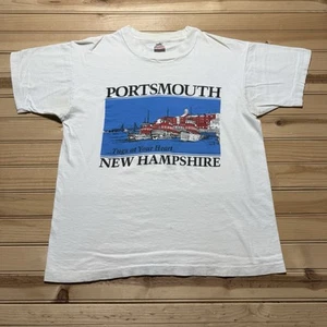 Vintage 90s Portsmouth New Hampshire USA Tug Boat Tugs At Your Heart Shirt - XL - Picture 1 of 10