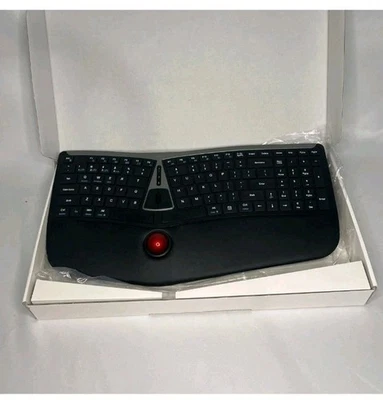 Nulea TK403 RT07 Wireless Ergonomic Trackball Keyboard+Bluetooth OPEN BOX - Image 1 of 4