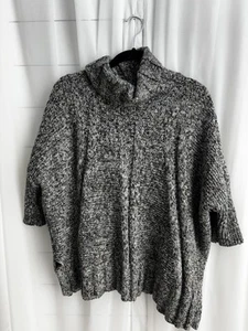Matilda Jane Rollkragenpullover Pullover Damen Gr. M/L Kurzarm grau - Bild 1 von 4