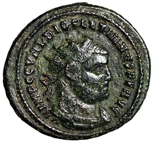 Moneda de la Era de la Tetrarquía Romana del CRISTIANISMO PERSEGUIDO con Certificado de Autenticidad CERTIFICADO Diocleciano - Imagen 1 de 5