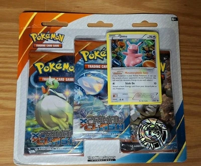 2015 3 Pack Blister Pokémon XY Primal Clash Pokemon Ditto 40 Factory Sealed RARE - Image 1 of 4