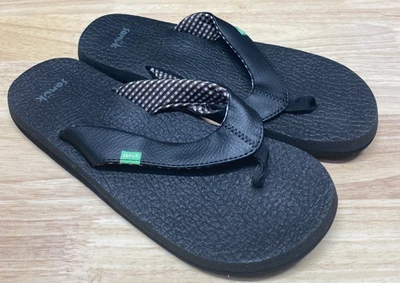 Mujer Sanuk Yoga Mat Chanclas Sandalia SWS2908 Ébano Talla 9 Foto 1 de 4