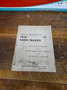 Vintage 1957 Ford Truck Advance Specifications Heavy Duty Shop Manual - Picture 1 of 7