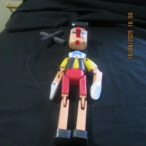 Vintage Wooden Puppet Pinocchio 40 cm Tall - Picture 1 of 11