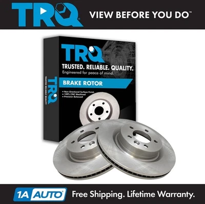 TRQ Brake Rotor Front Pair for Land Rover LR3 Range Rover Sport Foto 1 de 4