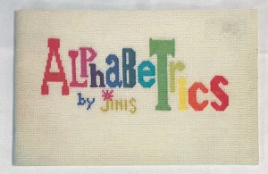 Alphabetrics Jinis Needlepoint Cross Stitch Pattern Book Monograms Color Charts - Picture 1 of 4