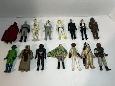 Vintage Kenner 1977-1983 Star Wars Lot of 15 Action Figures Leia Han Chewbacca - Image 1 of 4