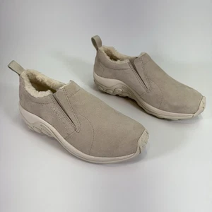 Merrell Shoes Womens 7.5 Jungle Moc Cozy Slip On Lined Loafer J004628 Gray Suede - Picture 1 of 5